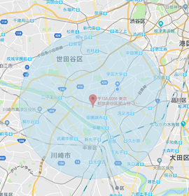 事務所から半径6km圏内 その他のエリアはご相談ください。